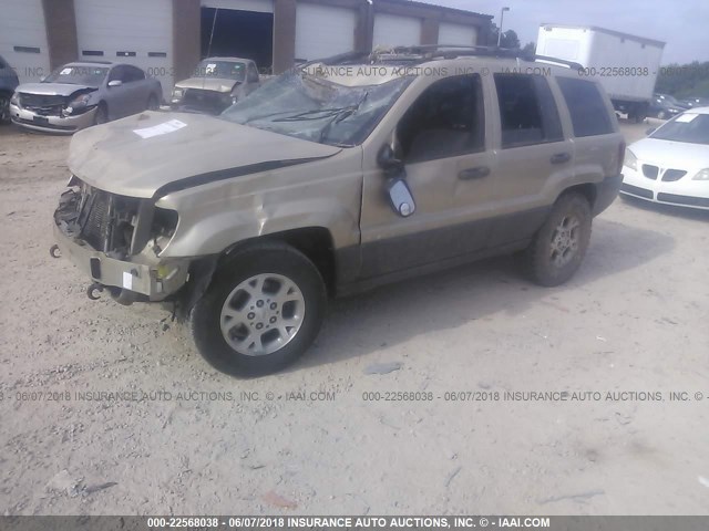 1J4GW58S2XC647549 - 1999 JEEP GRAND CHEROKEE LAREDO GOLD photo 2