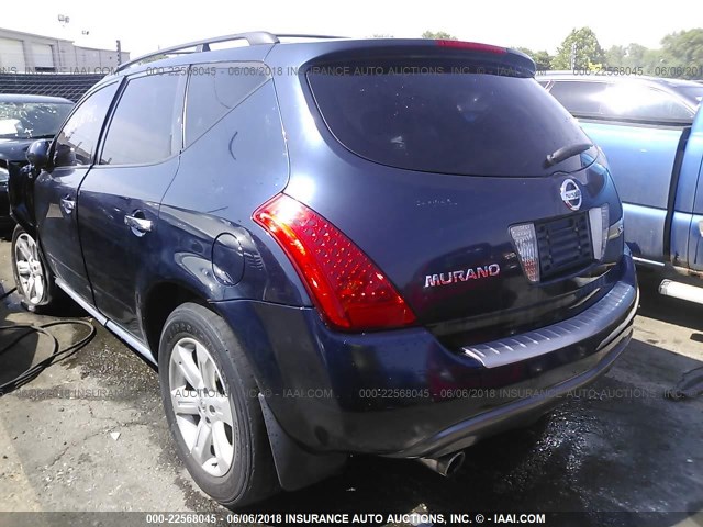 JN8AZ08TX6W430041 - 2006 NISSAN MURANO SL/SE/S Navy photo 3