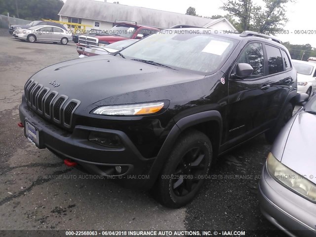 1C4PJMBS8EW216216 - 2014 JEEP CHEROKEE TRAILHAWK შავი ფოტო 2