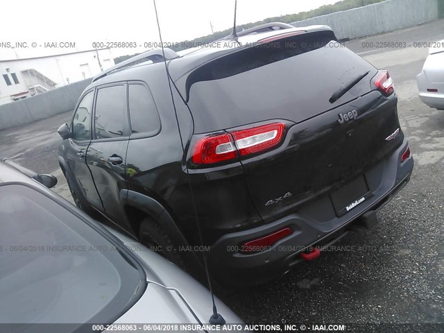 1C4PJMBS8EW216216 - 2014 JEEP CHEROKEE TRAILHAWK შავი ფოტო 3