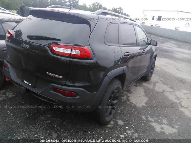 1C4PJMBS8EW216216 - 2014 JEEP CHEROKEE TRAILHAWK შავი ფოტო 4