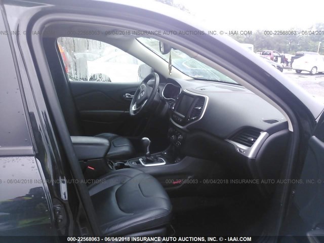 1C4PJMBS8EW216216 - 2014 JEEP CHEROKEE TRAILHAWK შავი ფოტო 5