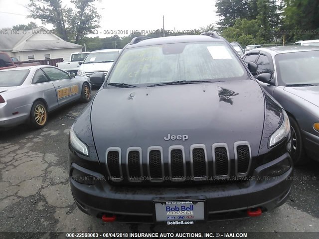 1C4PJMBS8EW216216 - 2014 JEEP CHEROKEE TRAILHAWK BLACK photo 6