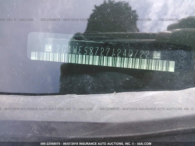 2G4WE587271240722 - 2007 BUICK LACROSSE CXS WHITE photo 9