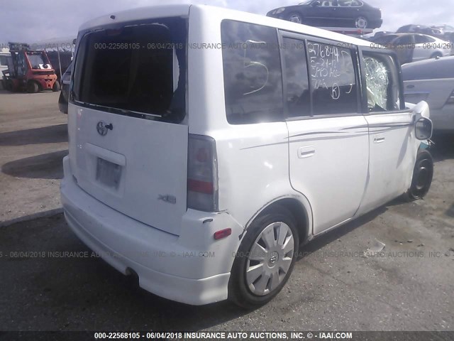 JTLKT324664085949 - 2006 TOYOTA SCION XB WHITE photo 4