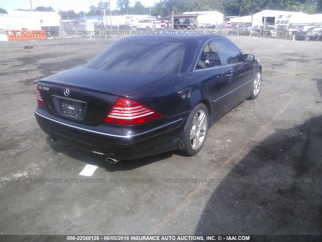 WDBPJ75J86A046926 - 2006 MERCEDES-BENZ CL 500 BLACK photo 4