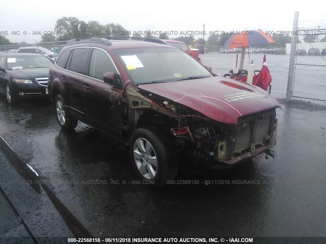 4S4BRCBC1C3260316 - 2012 SUBARU OUTBACK 2.5I PREMIUM RED photo 1