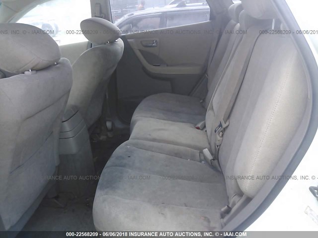 JN8AZ08W17W624534 - 2007 NISSAN MURANO SL/SE/S WHITE photo 8