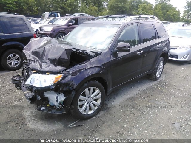 JF2SHAGC8DH403904 - 2013 SUBARU FORESTER TOURING 黑色 照片 2