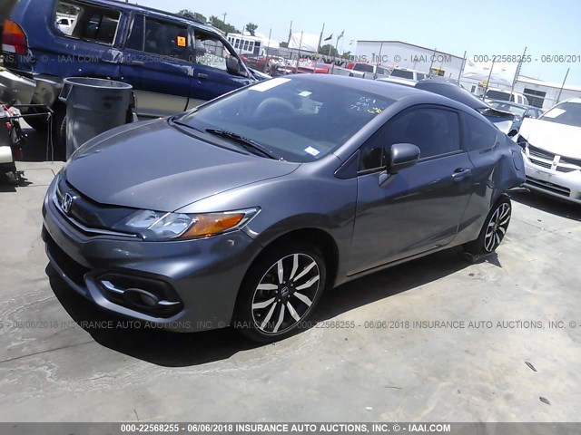 2HGFG3B0XFH521737 - 2015 HONDA CIVIC EXL GRAY photo 2