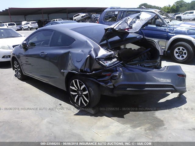 2HGFG3B0XFH521737 - 2015 HONDA CIVIC EXL GRAY photo 3