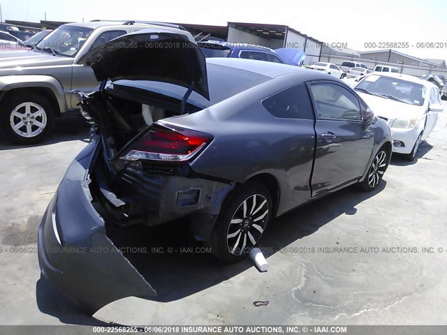 2HGFG3B0XFH521737 - 2015 HONDA CIVIC EXL GRAY photo 4