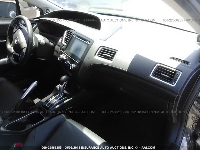 2HGFG3B0XFH521737 - 2015 HONDA CIVIC EXL GRAY photo 5