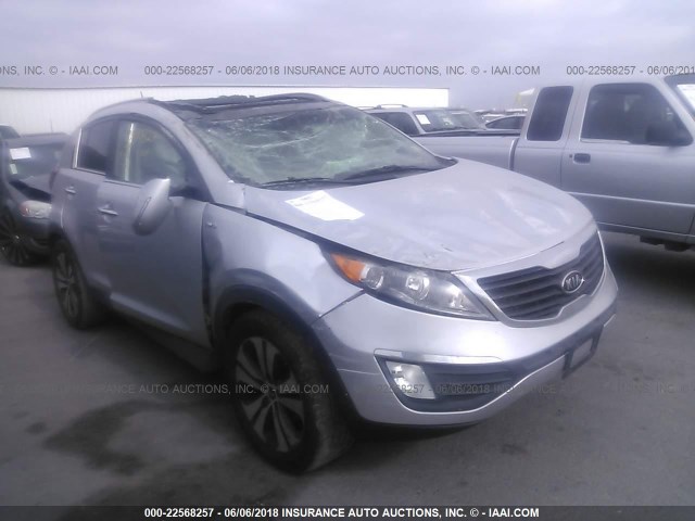 KNDPCCA22B7034801 - 2011 KIA SPORTAGE EX/SX SILVER photo 1