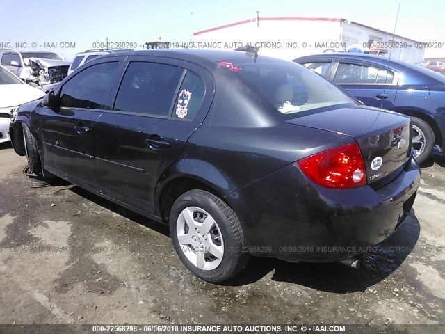 1G1AB5F53A7162155 - 2010 CHEVROLET COBALT LS BLACK photo 3