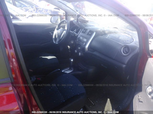 3N1CE2CP9EL368550 - 2014 NISSAN VERSA NOTE S/S PLUS/SV/SL RED photo 5