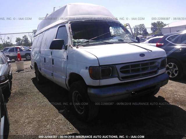 1FTNS24L22HA88747 - 2002 FORD ECONOLINE E250 VAN WHITE photo 1