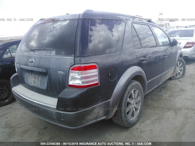 1FMDK02W28GA32377 - 2008 FORD TAURUS X SEL GRAY photo 4