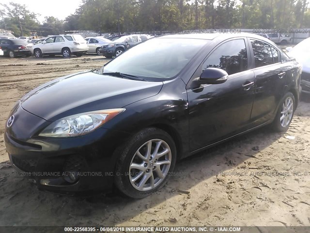 JM1BL1W51C1686931 - 2012 MAZDA 3 S BLACK photo 2