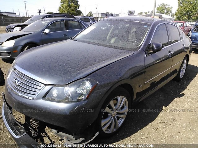 JNKBY01F78M550707 - 2008 INFINITI M45 GRAY photo 2