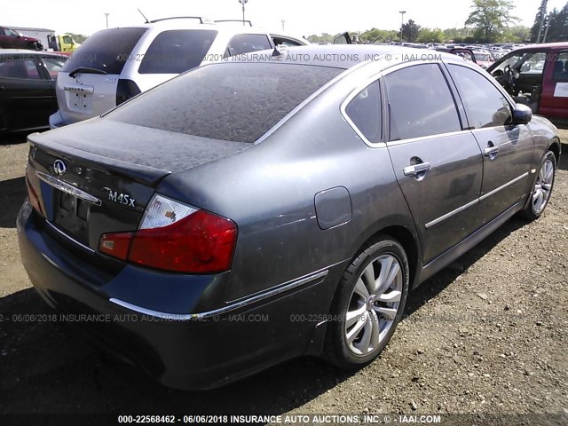 JNKBY01F78M550707 - 2008 INFINITI M45 GRAY photo 4