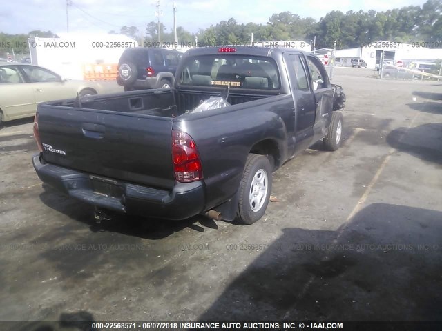 5TFTX4CN6CX018408 - 2012 TOYOTA TACOMA ACCESS CAB GRAY photo 4