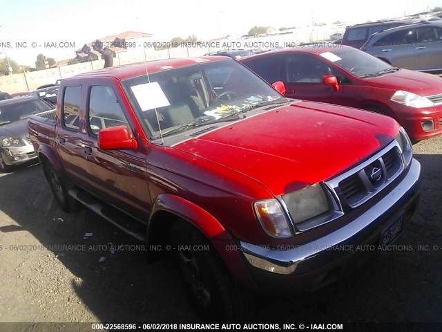 1N6ED27T1YC349892 - 2000 NISSAN FRONTIER CREW CAB XE/CREW CAB SE RED photo 1