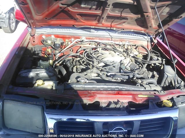 1N6ED27T1YC349892 - 2000 NISSAN FRONTIER CREW CAB XE/CREW CAB SE RED photo 10