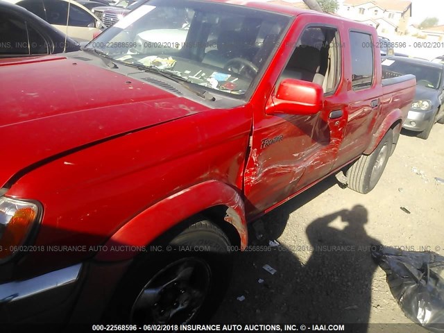 1N6ED27T1YC349892 - 2000 NISSAN FRONTIER CREW CAB XE/CREW CAB SE RED photo 6