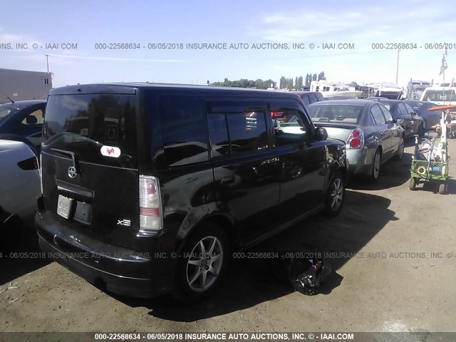 JTLKT324X64058009 - 2006 TOYOTA SCION XB 黑色 照片 4