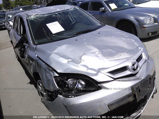 JM1BK344681154591 - 2008 MAZDA 3 HATCHBACK SILVER photo 1