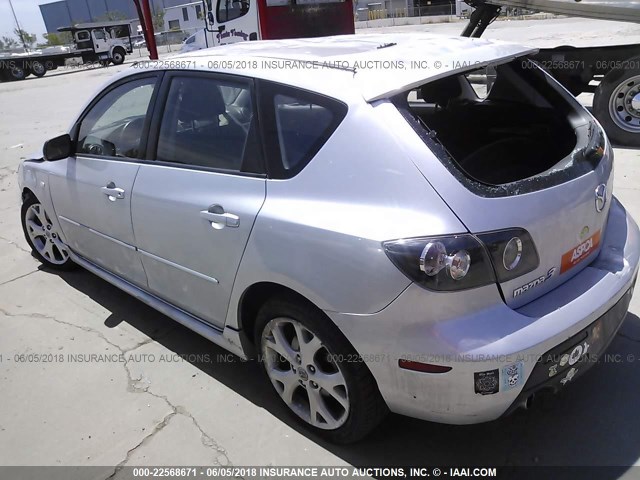 JM1BK344681154591 - 2008 MAZDA 3 HATCHBACK SILVER photo 3