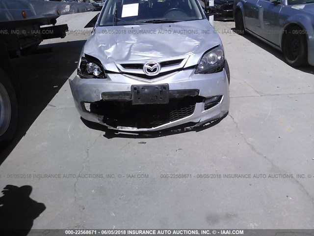 JM1BK344681154591 - 2008 MAZDA 3 HATCHBACK SILVER photo 6