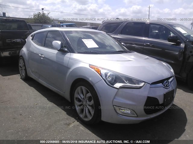 KMHTC6AD1FU220799 - 2015 HYUNDAI VELOSTER SILVER photo 1