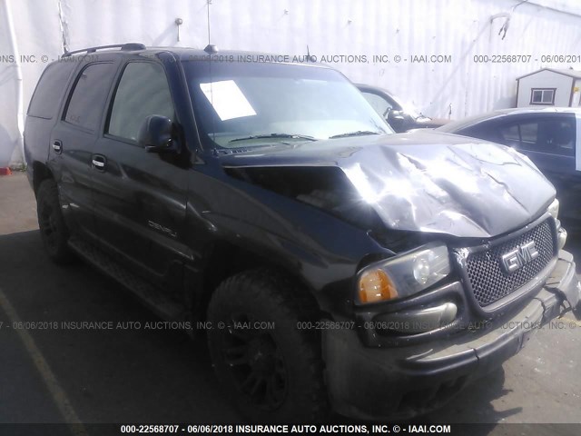 1GKEK63U85J244051 - 2005 GMC YUKON DENALI BLACK photo 1