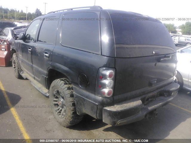 1GKEK63U85J244051 - 2005 GMC YUKON DENALI BLACK photo 3