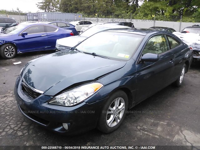 4T1CE38P26U614126 - 2006 TOYOTA CAMRY SOLARA SE/SLE BLUE photo 2