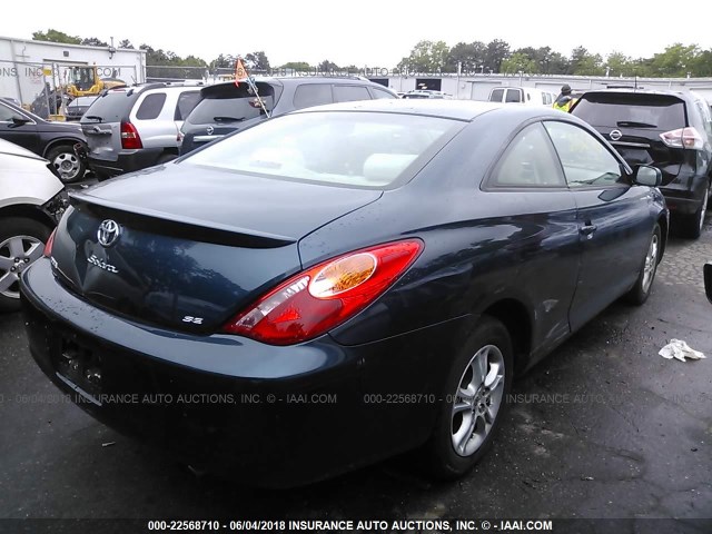 4T1CE38P26U614126 - 2006 TOYOTA CAMRY SOLARA SE/SLE BLUE photo 4