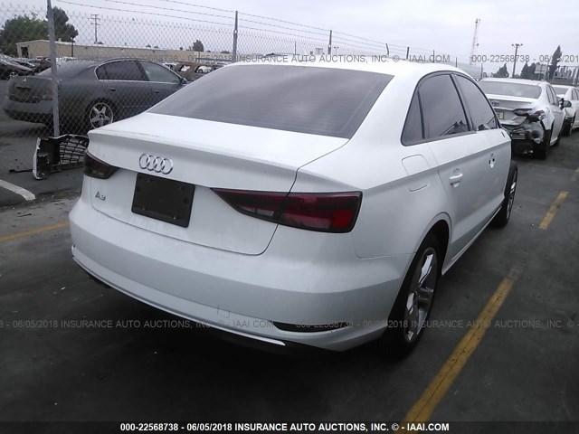 WAUAUGFF8J1016565 - 2018 AUDI A3 PREMIUM WHITE photo 4