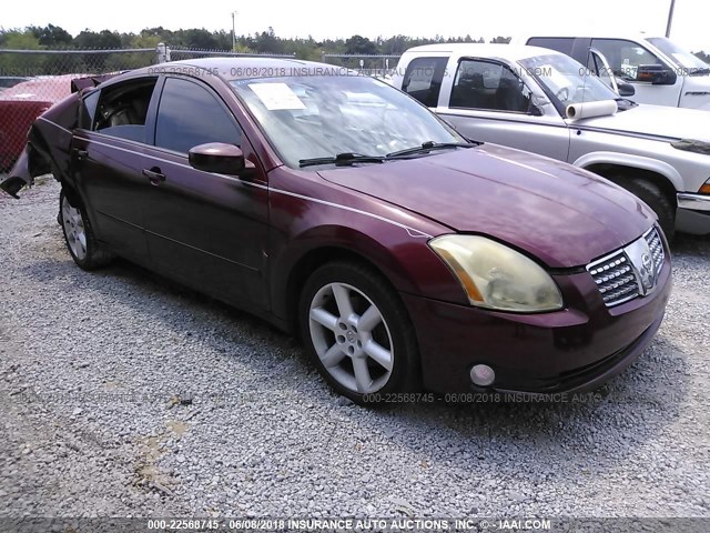 1N4BA41E24C851069 - 2004 NISSAN MAXIMA SE/SL MAROON photo 1