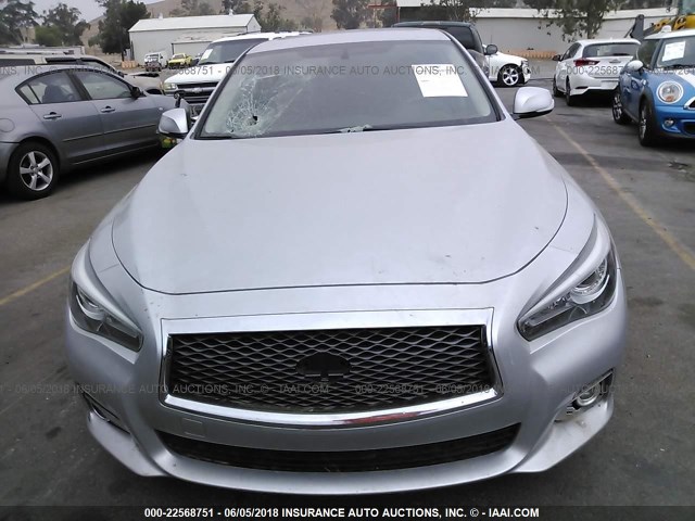 JN1BV7AP9FM336166 - 2015 INFINITI Q50 PREMIUM/SPORT SILVER photo 6