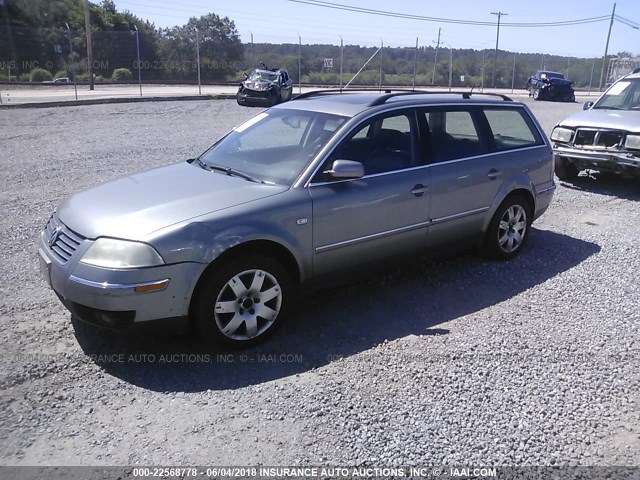 WVWWH63B93E231974 - 2003 VOLKSWAGEN PASSAT GLX SILVER photo 2