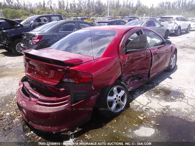 1B3EL46XX5N700354 - 2005 DODGE STRATUS SXT RED photo 4