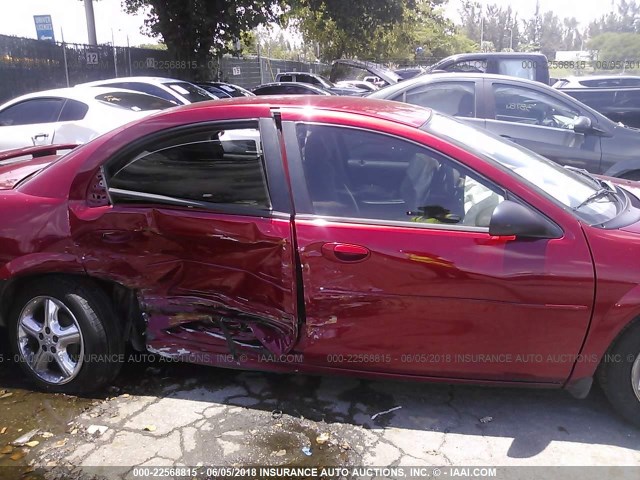 1B3EL46XX5N700354 - 2005 DODGE STRATUS SXT RED photo 6