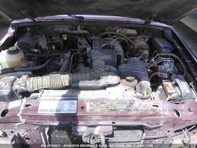 4F4YR12D03TM00231 - 2003 MAZDA B2300 MAROON photo 10