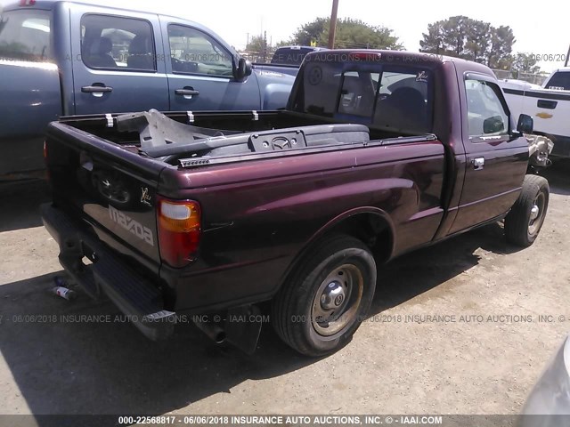 4F4YR12D03TM00231 - 2003 MAZDA B2300 MAROON photo 4