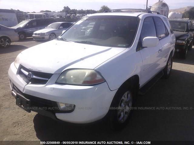 2HNYD18872H548335 - 2002 ACURA MDX TOURING WHITE photo 2