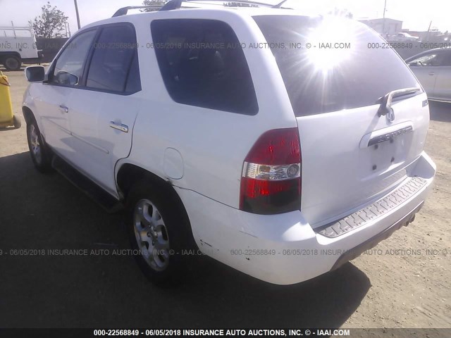 2HNYD18872H548335 - 2002 ACURA MDX TOURING WHITE photo 3