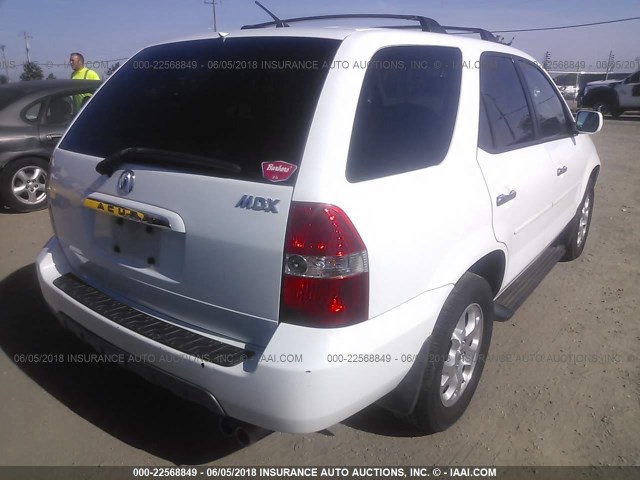 2HNYD18872H548335 - 2002 ACURA MDX TOURING WHITE photo 4