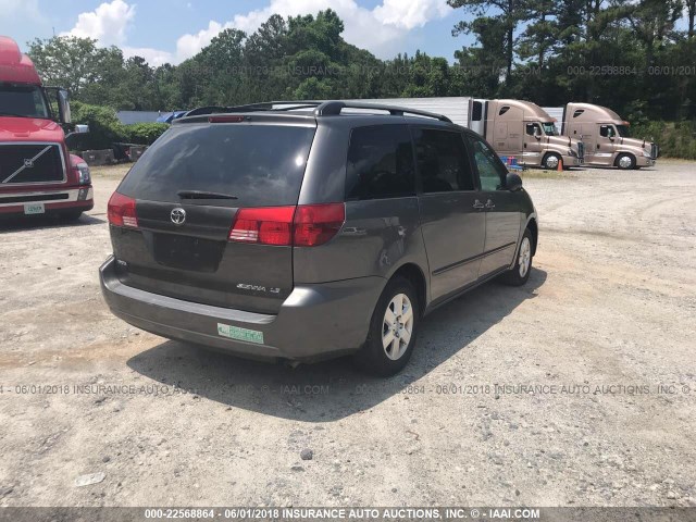 5TDZA23CX5S324602 - 2005 TOYOTA SIENNA CE/LE GRAY photo 4